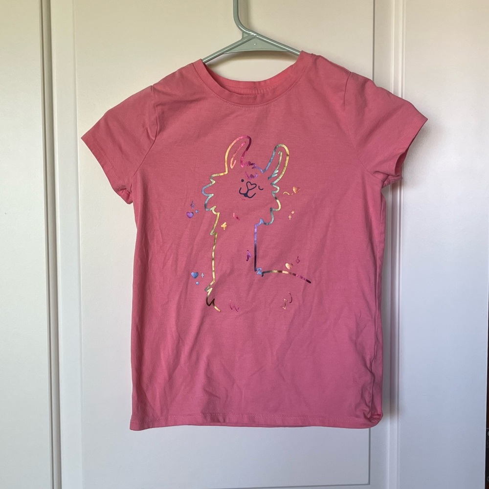 Girl’s Cat & Jack Pink Llama Shirt